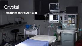  Presentation with medical equipment - PPT layouts featuring electronic-medical-equipment-with-monitor background and a dark gray colored foreground