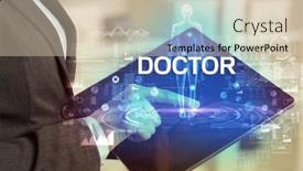  Presentation with electronic medical record - Presentation theme enhanced with electronic-medical-record-tech-concept background and a soft green colored foreground