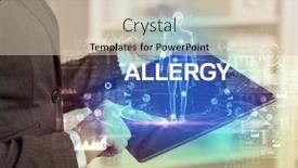  Presentation with electronic medical record - PPT theme having electronic-medical-record-with-allergy background and a soft green colored foreground