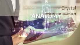  Presentation with electronic medical record - Colorful PPT theme enhanced with electronic-medical-record-with-anatomy backdrop and a lemonade colored foreground