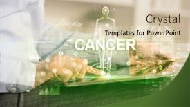  Presentation with electronic medical record - Audience pleasing slide set consisting of electronic-medical-record-with-cancer backdrop and a soft green colored foreground