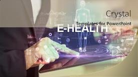  Presentation with technology health - PPT layouts with electronic-medical-record-with-e background and a mint green colored foreground