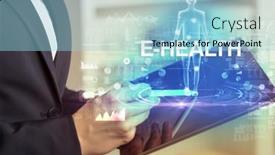  Presentation with electronic health record - Slides enhanced with electronic-medical-record-with-e background and a light blue colored foreground