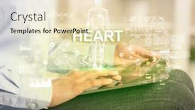  Presentation with electronic medical record - Cool new slide deck with electronic-medical-record-with-heart backdrop and a lemonade colored foreground
