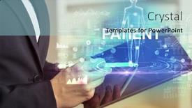  Presentation with electronic medical record - Presentation theme with electronic-medical-record-with-patient background and a light blue colored foreground