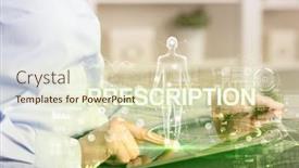  Presentation with electronic medical record - Slide deck enhanced with electronic-medical-record-with-prescription background and a soft green colored foreground