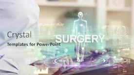  Presentation with electronic medical record - Audience pleasing slide deck consisting of electronic-medical-record-with-surgery backdrop and a soft green colored foreground