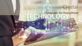  Presentation with electronic medical record - Beautiful theme featuring electronic-medical-record-with-technology backdrop and a soft green colored foreground