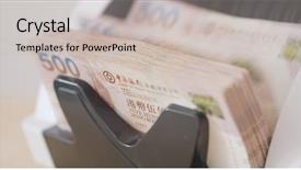  Presentation with hong kong - Amazing presentation theme having electronic money counter machine counting backdrop and a soft green colored foreground