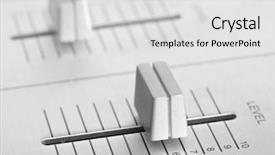  Presentation with access control system - Amazing slide deck having electronic musical instruments - extreme closeup of a faders backdrop and a white colored foreground