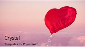  Presentation with smart watch red heart - Slide set consisting of electronic nose - red heart balloon against full background and a  colored foreground