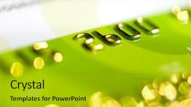  Presentation with electronic card - Slides consisting of electronic payment - festive credit card background and a gold colored foreground