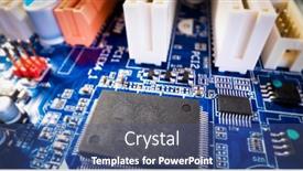  Presentation with electronic - Slide deck consisting of electronic-pcb-garbage-as-background background and a ocean colored foreground