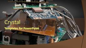  Presentation with recycle - Slides having electronic-pcb-garbage-as-background background and a tawny brown colored foreground