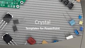  Presentation with digital circuits - Theme consisting of electronic-radio-component-for-electric background and a gray colored foreground