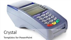  Presentation with skin care natural yellow and white - Audience pleasing presentation theme consisting of electronic register - credit card machine isolated backdrop and a white colored foreground