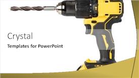  Presentation with electronic - PPT layouts having electronic-screwdriver-isolated-on-white background and a white colored foreground