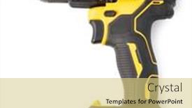  Presentation with electronic - Presentation theme consisting of electronic-screwdriver-isolated-on-white background and a  colored foreground