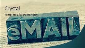  Presentation with lead - Presentation theme consisting of electronic signature - word e-mail letters written background and a soft green colored foreground