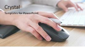  Presentation with computer - Amazing presentation theme having electronic signature - working on drawing pad backdrop and a  colored foreground