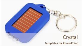  Presentation with solar energy - Slide deck consisting of small trinket led torch isolated background and a cream colored foreground