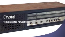  Presentation with cans canned tuna isolated - Beautiful PPT layouts featuring electronic transistor white - old radio tuner isolated backdrop and a  colored foreground