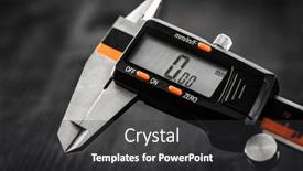  Presentation with electronic - Presentation theme having electronic-vernier-caliper-close-up background and a dark gray colored foreground