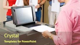  Presentation with electronic voting - Colorful presentation theme enhanced with electronic voting - closeup of a woman feeding backdrop and a tawny brown colored foreground