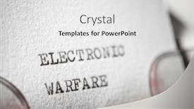  Presentation with electronic - Presentation theme enhanced with electronic-warfare-text-written background and a white colored foreground