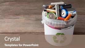  Presentation with electronics - Amazing presentation design having electronics - battery recycle bin with old backdrop and a coral colored foreground