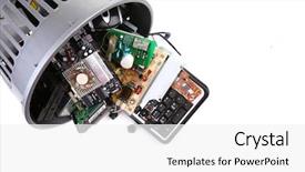  Presentation with electronic waste - Slide set with electronics - electronic waste isolated on white background and a white colored foreground