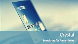  Presentation with electronic card - Amazing slides having electronics - global electronic internet credit card backdrop and a teal colored foreground