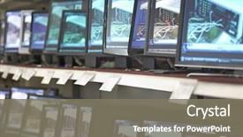  Presentation with electronic - Cool new presentation theme with environment economics - coins stack and alarm clockfinance backdrop and a  colored foreground.