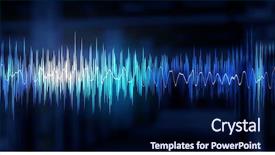  Presentation with sound - Beautiful slide set featuring electronics - music sound concept backdrop and a navy blue colored foreground