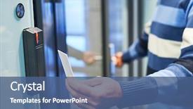  Presentation with electronic card - Colorful PPT layouts enhanced with electronics - using electronic card key backdrop and a ocean colored foreground