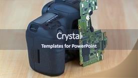  Presentation with electronics adc - Audience pleasing theme consisting of electronics adc - motherboard main board for digital backdrop and a tawny brown colored foreground