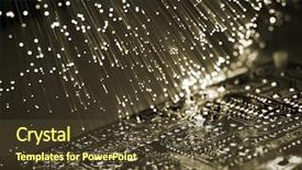  Presentation with fiber optics - PPT theme featuring electronics communication engineering - fiber optics background with lots background and a tawny brown colored foreground