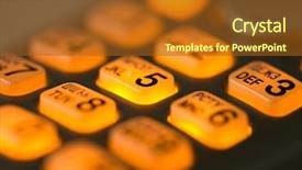  Presentation with flag buttons - PPT layouts featuring electronics instruments - glowing telephone buttons background and a  colored foreground