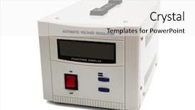  Presentation with modern - Beautiful slides featuring electronics instruments - modern voltage regulator backdrop and a  colored foreground