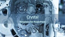  Presentation with parts - Audience pleasing PPT theme consisting of electronics process instrument - measuring defects in metal parts backdrop and a ocean colored foreground