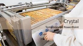  Presentation with plant extracts pharmacy - Theme featuring electronics process instrument - midsection of senior female beekeeper background and a coral colored foreground