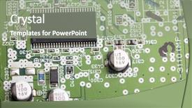  Presentation with electronic - Amazing presentation having electronics recycling - modern electronic board close-up backdrop and a gray colored foreground