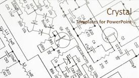  Presentation with schematic - Slide set enhanced with electronics schematic background and a sky blue colored foreground
