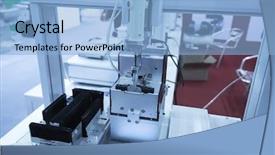  Presentation with brain and cell phone radiation - PPT theme with electronics screws - atuomatic screw feeder in cell background and a light blue colored foreground