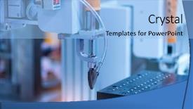  Presentation with cell phone towers - Slide set with electronics screws - atuomatic screw feeder in cell background and a light blue colored foreground