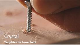  Presentation with craftsman - Slide set having electronics screws - craftsman drives the screw background and a  colored foreground