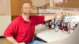  Presentation with electrical electronics - Presentation enhanced with electronics teacher sitting at electrical background and a gold colored foreground