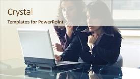  Presentation with work - Theme enhanced with electronics thesis - colleagues at work background and a  colored foreground