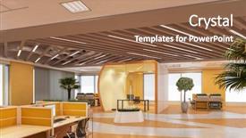  Presentation with elegant furniture design - PPT theme consisting of elegance and simplicity in design background and a coral colored foreground