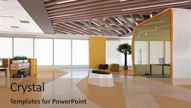  Presentation with elegant furniture design - Amazing presentation design having elegance and simplicity in design backdrop and a coral colored foreground